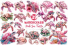 Pink Sea Turtle Clipart Bundle 2