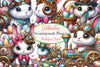Easter Steampunk Bunny Clipart Bundle