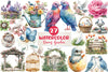 Spring Doves Garden Clipart Bundle