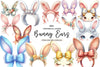 Coquette Bunny Ears Clipart Bundle