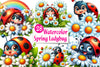 Spring Ladybug Clipart Bundle