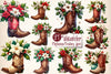 Western Cowboy Boot Clipart Bundle
