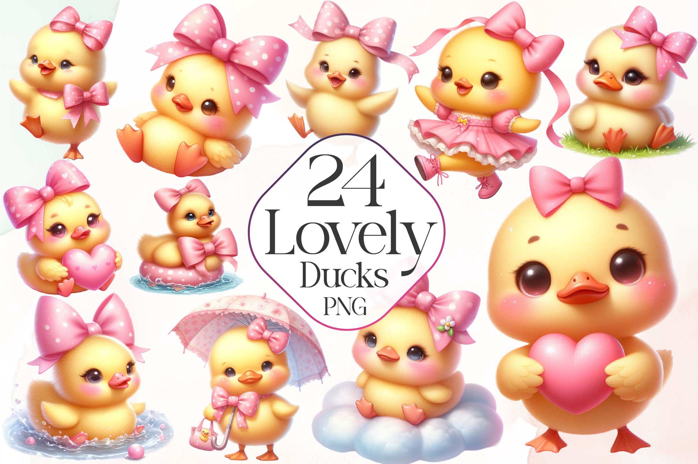 Lovely Ducks Clipart Bundle
