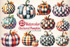 Checkered Pumpkin Clipart Bundle