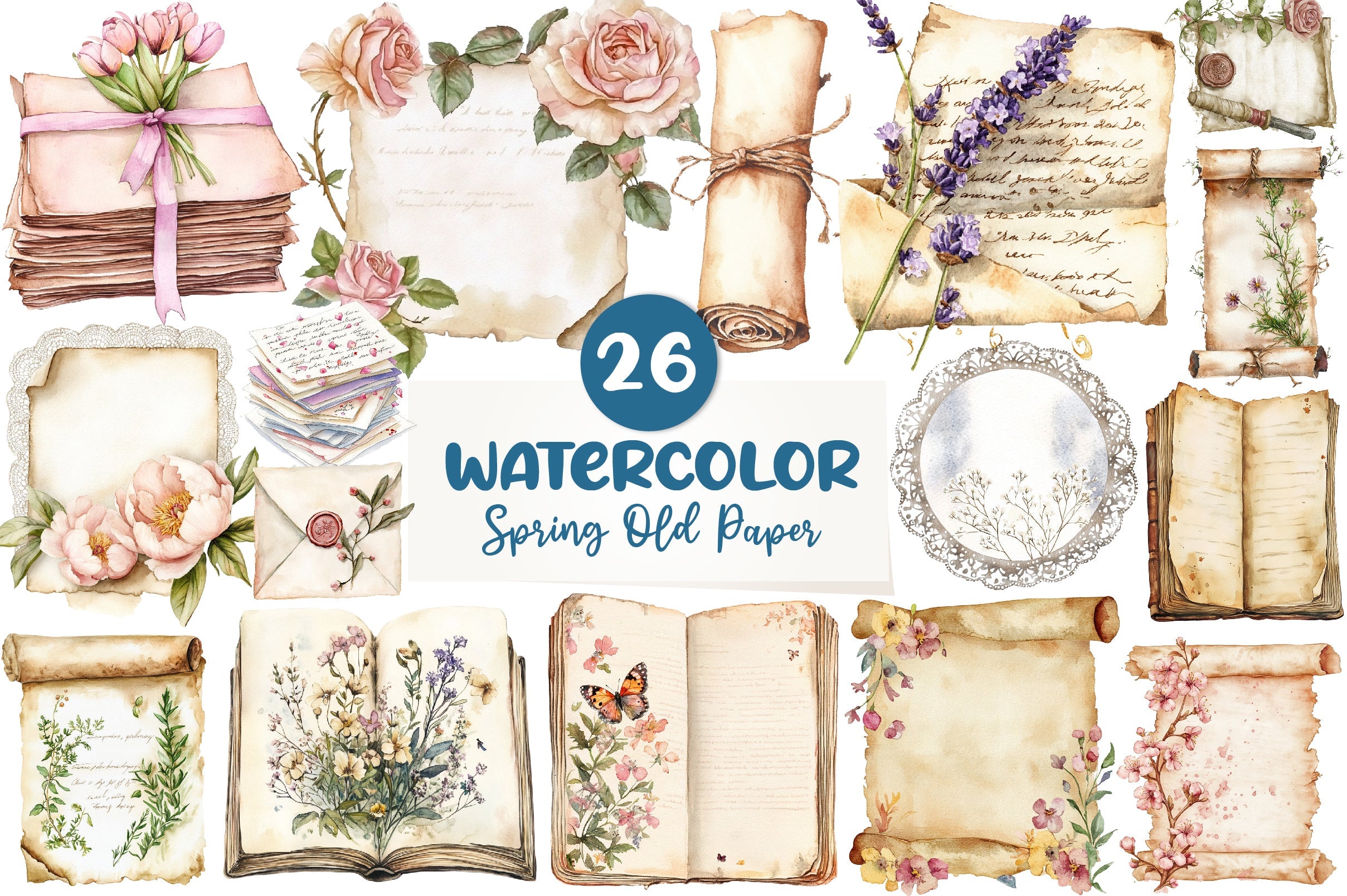 Spring Old Paper Junk Journals