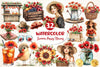Summer With Poppy Flowers Clipart Bundle