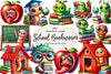 School Bookworm Clipart Bundle