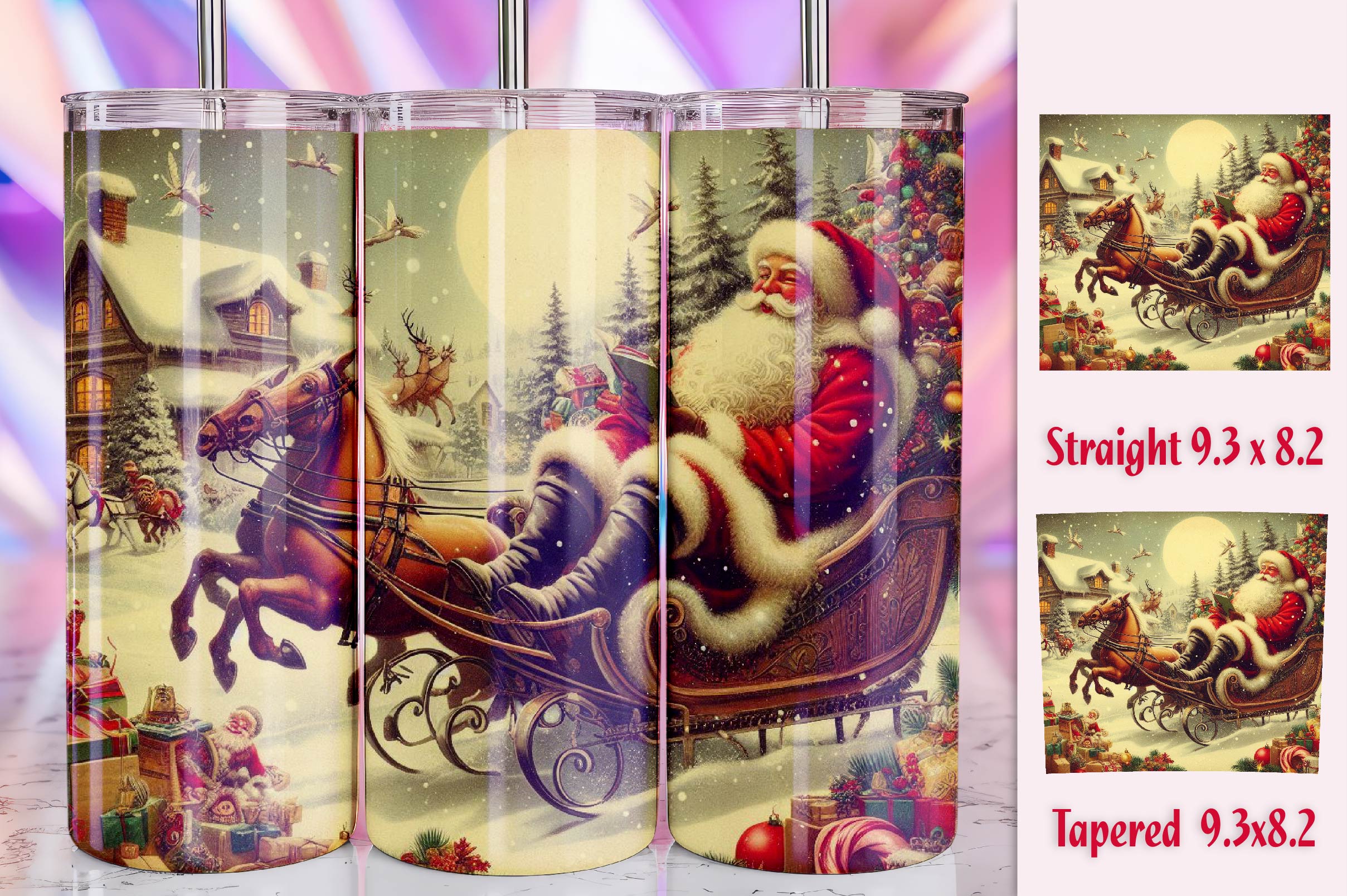 Christmas Santa Tumbler Bundle 6