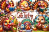 Cute Turkey Clipart Bundle