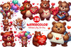 Valentine's Day Love Bear Clipart Bundle