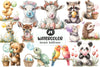 Easter Animals Blowing A Bubblegum Clipart Bundle