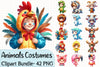 Cute Animal Costumes Clipart Bundle
