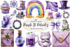 Pastel Purple St Patrick's Clipart Bundle 1