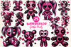 Valentines Day Gothic Voodoo Doll Clipart Bundle 1