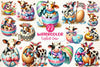 Easter Cow On Cracked Egg Clipart Bundle
