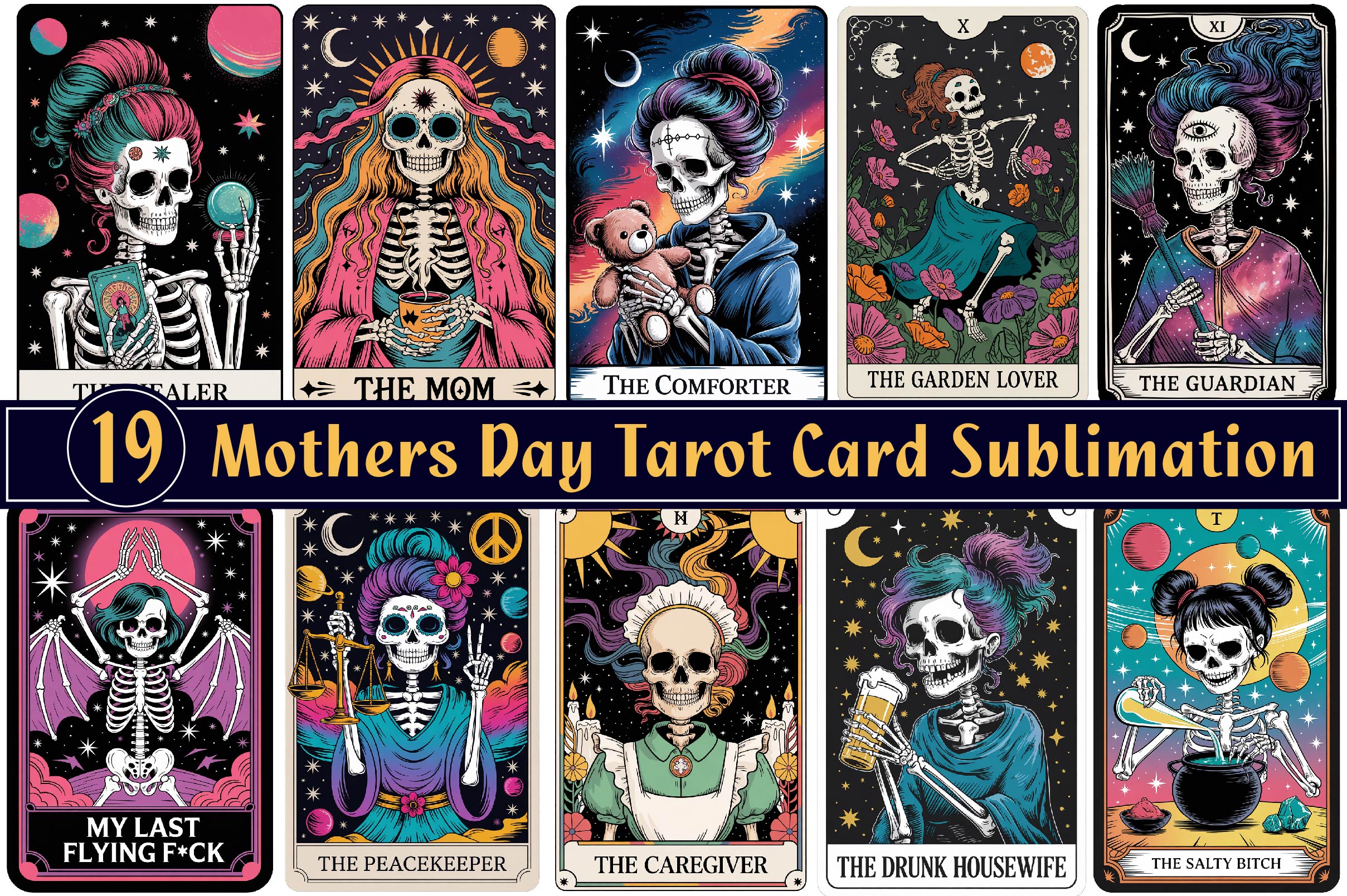 Mother'S Day Tarot Card Clipart Bundle