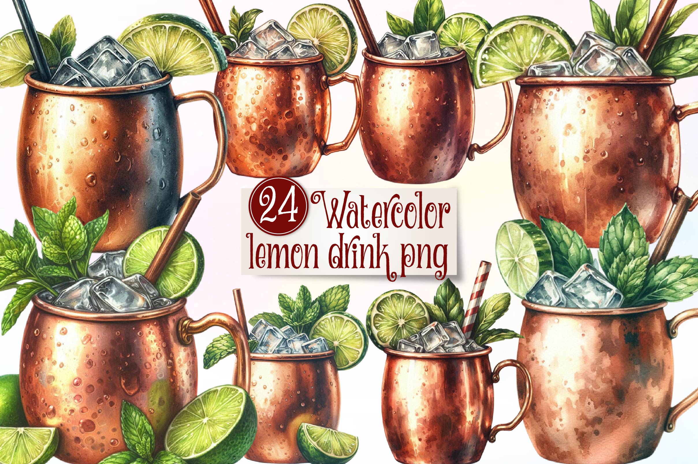 Lemon Drink Clipart Bundle