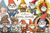 Gnomes With Small Animals Clipart Bundle