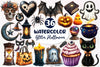 Vintage Glitter Halloween Clipart Bundle