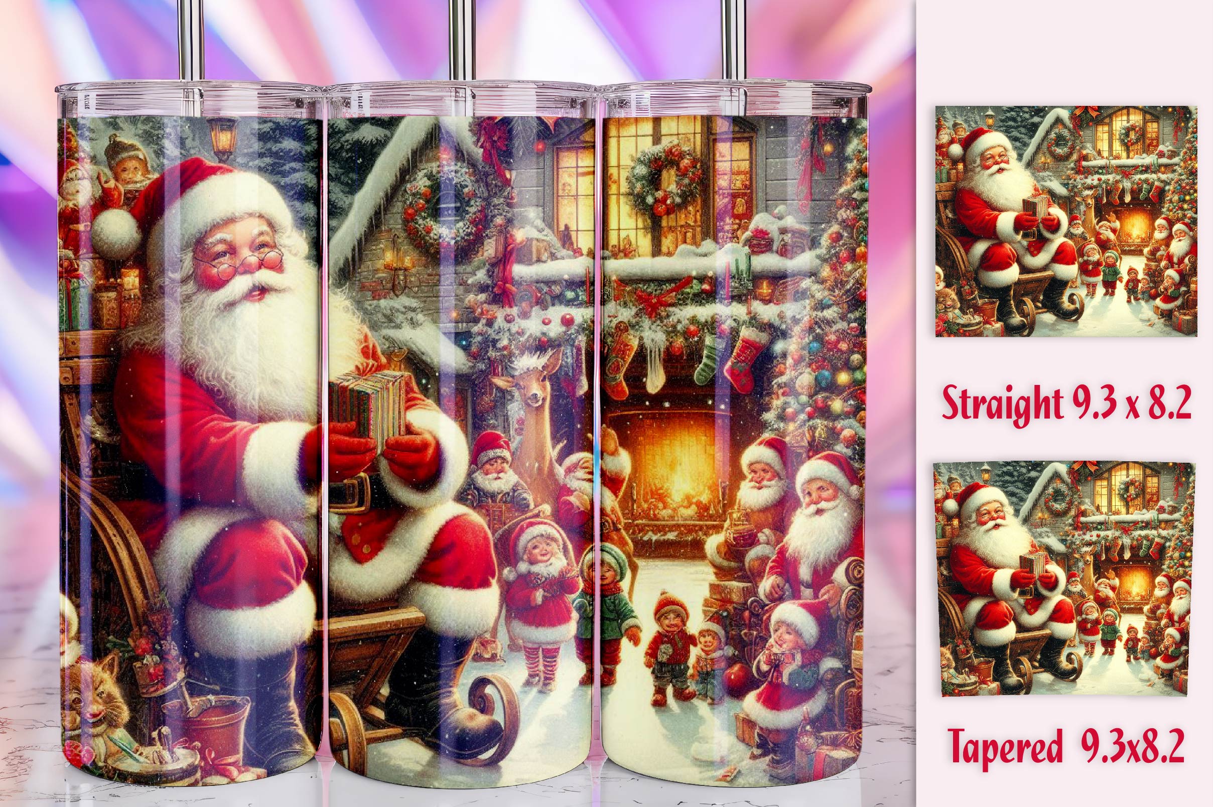 Christmas Santa Tumbler Bundle 8