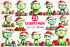 Christmas Green Cat Clipart Bundle