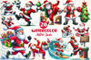 Funny Athlete Santa Clipart Bundle