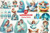 Cute Christmas Nativity Clipart Bundle