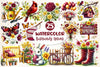 Burgundy Spring Clipart Bundle 2