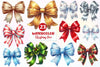 Christmas Bow Clipart Bundle 1