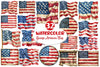 Vintage Grunge American Flag Clipart Bundle