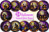 Halloween Stained Glass House Clipart Bundle
