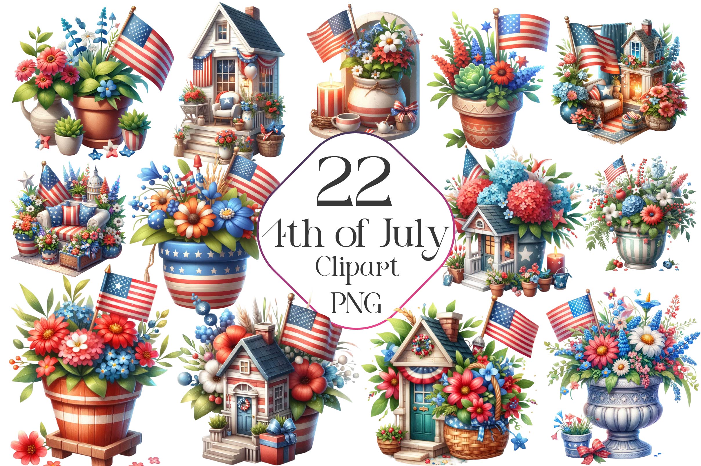 4th Of July Clipart Bundle 2