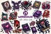 Gothic Valentine's Day Books Clipart Bundle 1
