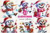 Funny Christmas Snowman Clipart Bundle 3