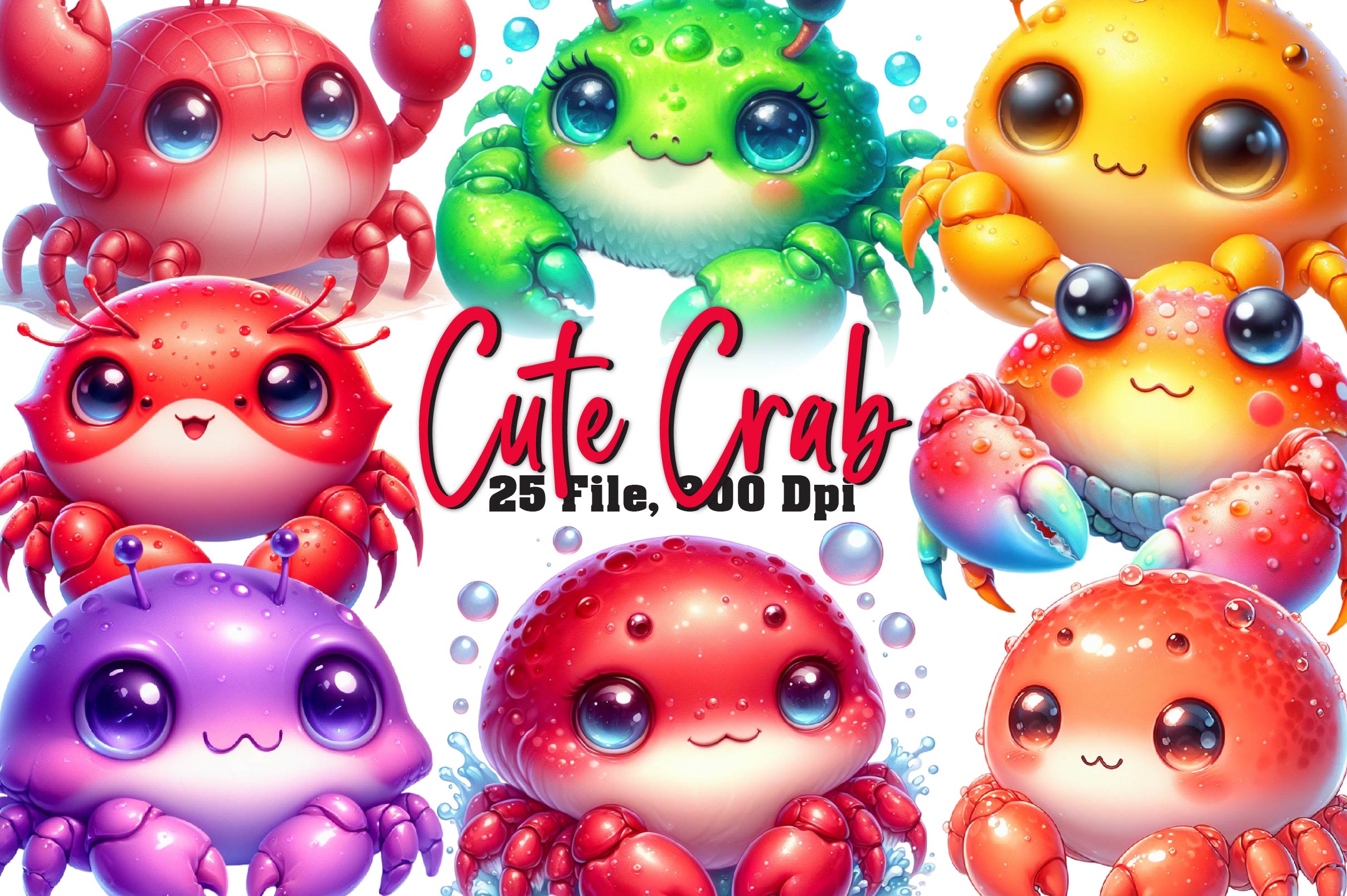 Crab Clipart Bundle