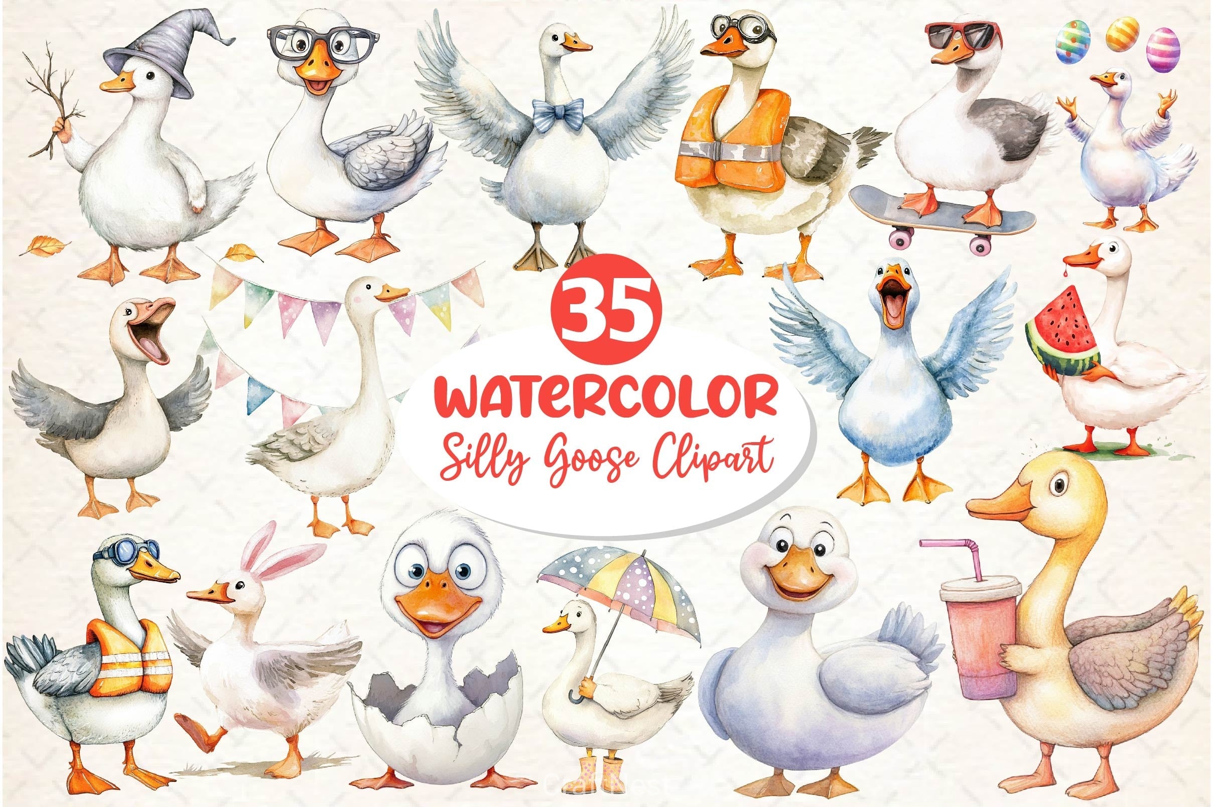 Silly Goose Clipart Bundle 5
