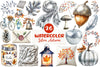Silver Autumn Clipart Bundle 1