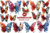 Butterfly Flowers Clipart Bundle
