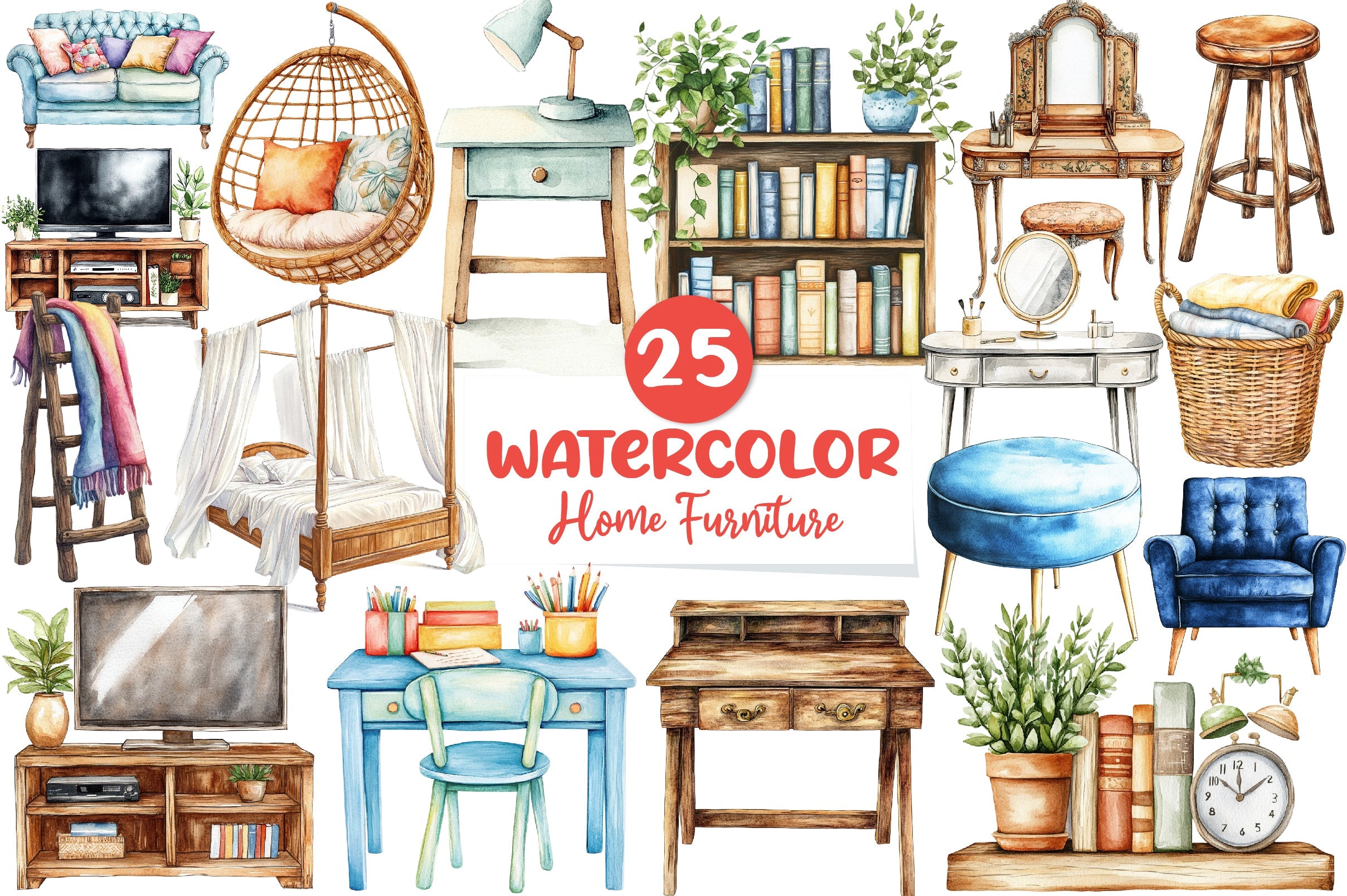 Home Furniture Clipart Bundle