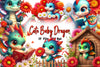 Cute Baby Dragon Clipart Bundle