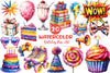 Happy Birthday Pop Art Clipart Bundle