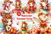 Cute Autumn Fairy Clipart Bundle