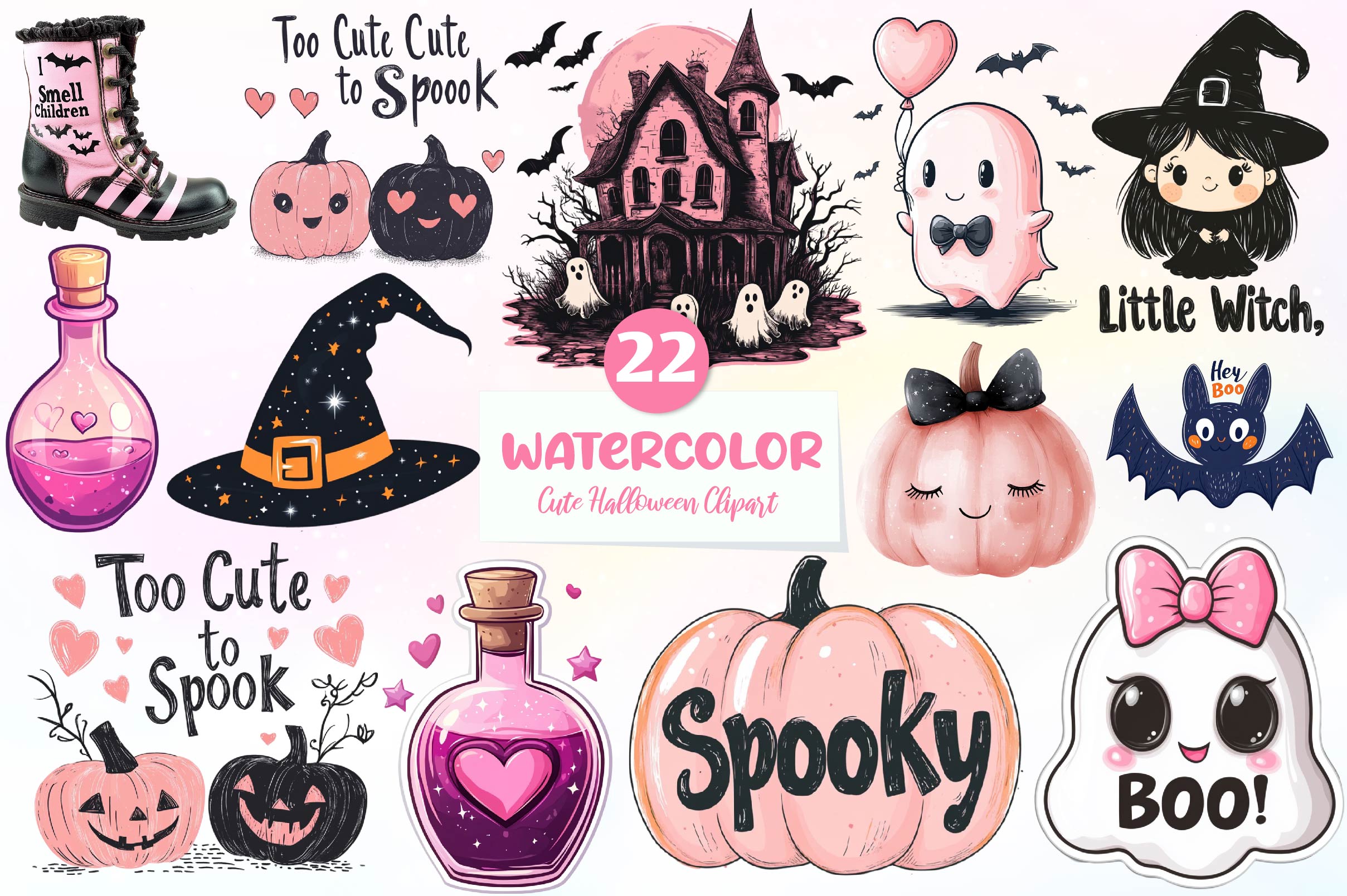 Cute Halloween Clipart Bundle 2