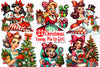 Funny Christmas Pin Up Girl Clipart Bundle