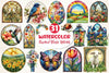 Stained Glass Spring Clipart Bundle 2