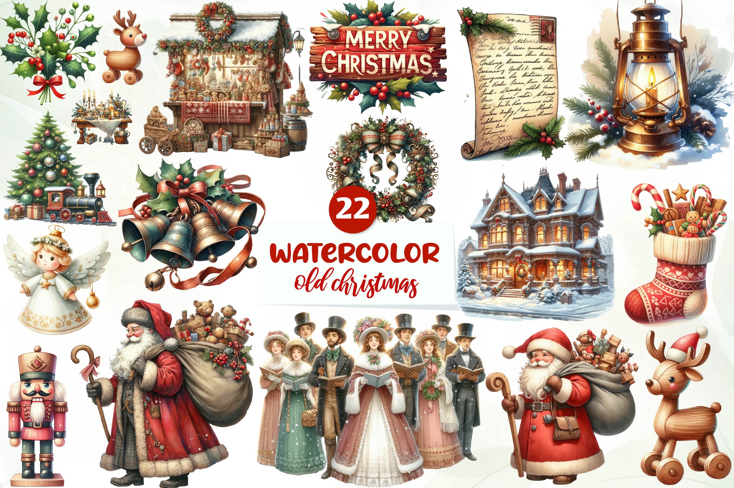 Good Old Christmas Clipart Bundle