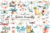 Summer Dragonfly Garden Clipart Bundle