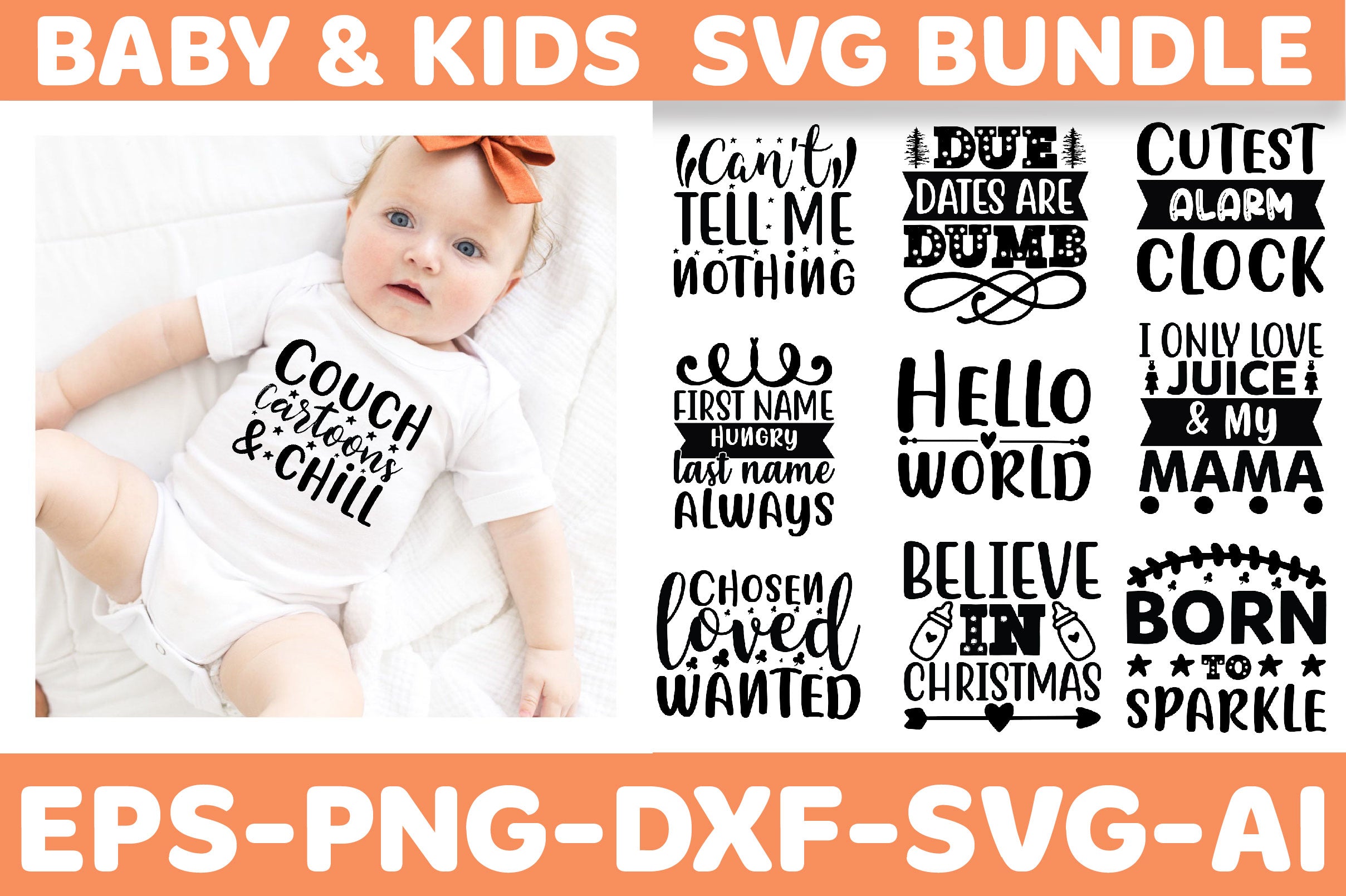 Baby & Kids SVG Bundle 1