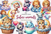 Safari Animals Nursery Decor Clipart Bundle