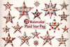 Americana Plaid Star Clipart Bundle